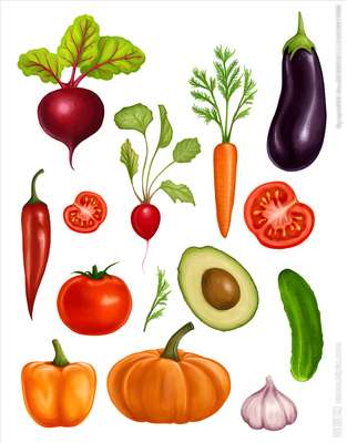 卡通蔬菜设计图__其他素材_底纹边框_设计图库